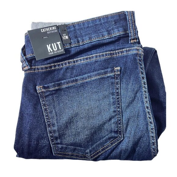 Kut From The Kloth Womens Dark Wash High Rise Boyfriend Jeans Plus Sz 12 W New - Picture 6 of 10